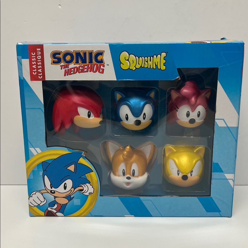 Sonic the Hedgehog SquishMe 5-Pack Collector set Licensed Squishy Fidget Toy